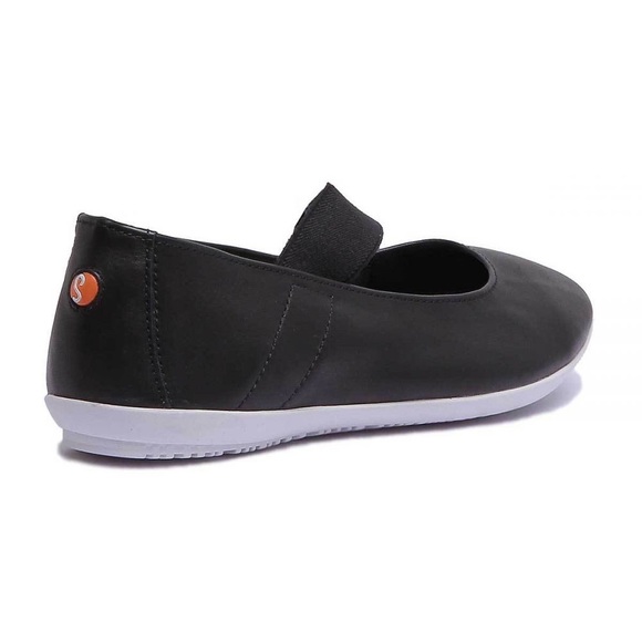 NIB Softinos by Fly London Soft Toe Cap Leather Shoes in Black - Picture 4 of 7